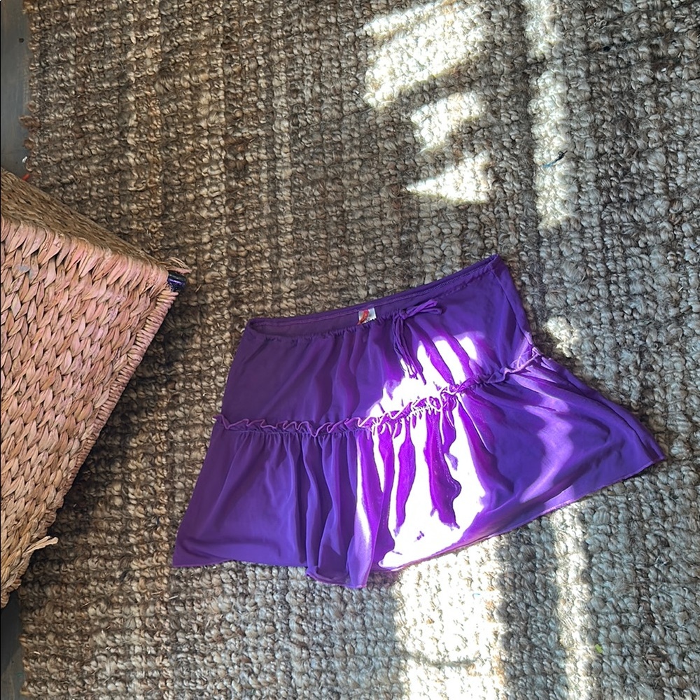 Apollo Swim Purple Mesh Swim Skirt Size Medium